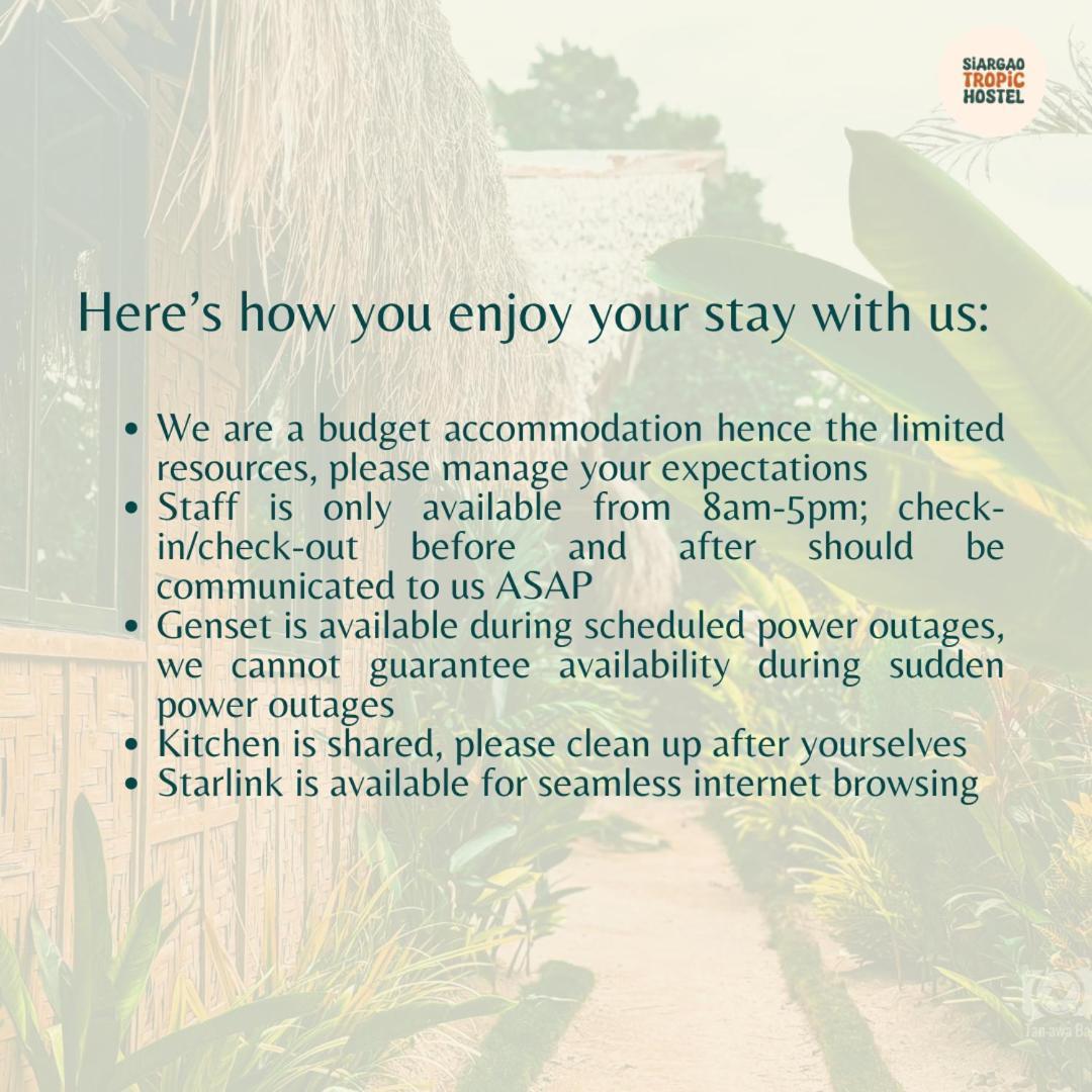 Siargao Tropic Hostel General Luna  Esterno foto